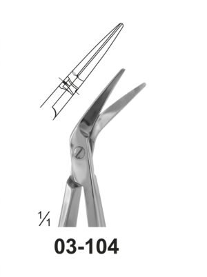 Sirgikal 03-104 Micro Scissors Spring Type with Flat Handles
