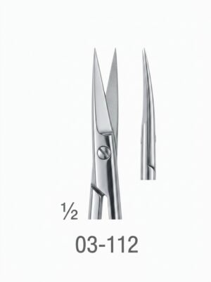 Sirgikal 03-112 Micro Scissors Spring Type with Flat Handles