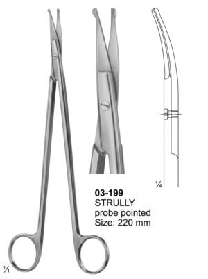 Sirgikal 03-199 STRULLY Scissors for Cardiovascular and Neuro Surgery