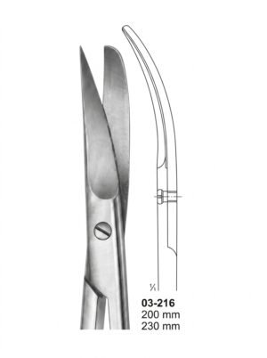 Sirgikal 03-216 Scissors for deep operations and for Gynaecology