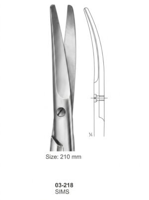 Sirgikal 03-218 SIMS Scissors for deep operations and for Gynaecology