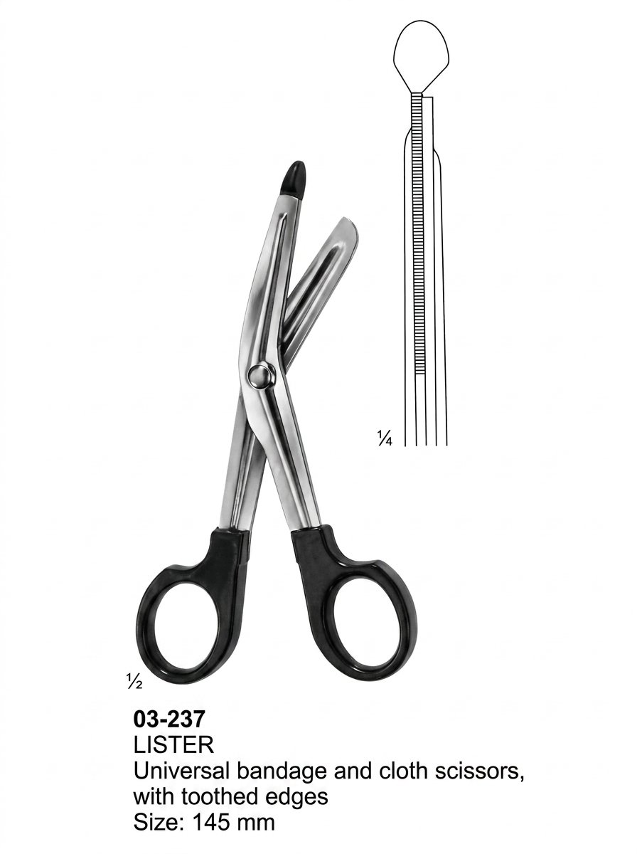Sirgikal 03-237 LISTER Bandage and Cloth Scissors