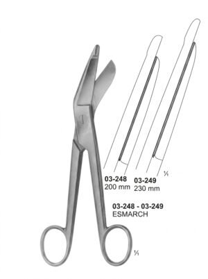 Sirgikal 03-248-03-249 ESMARCH Bandage Cloth and Plaster Scissors