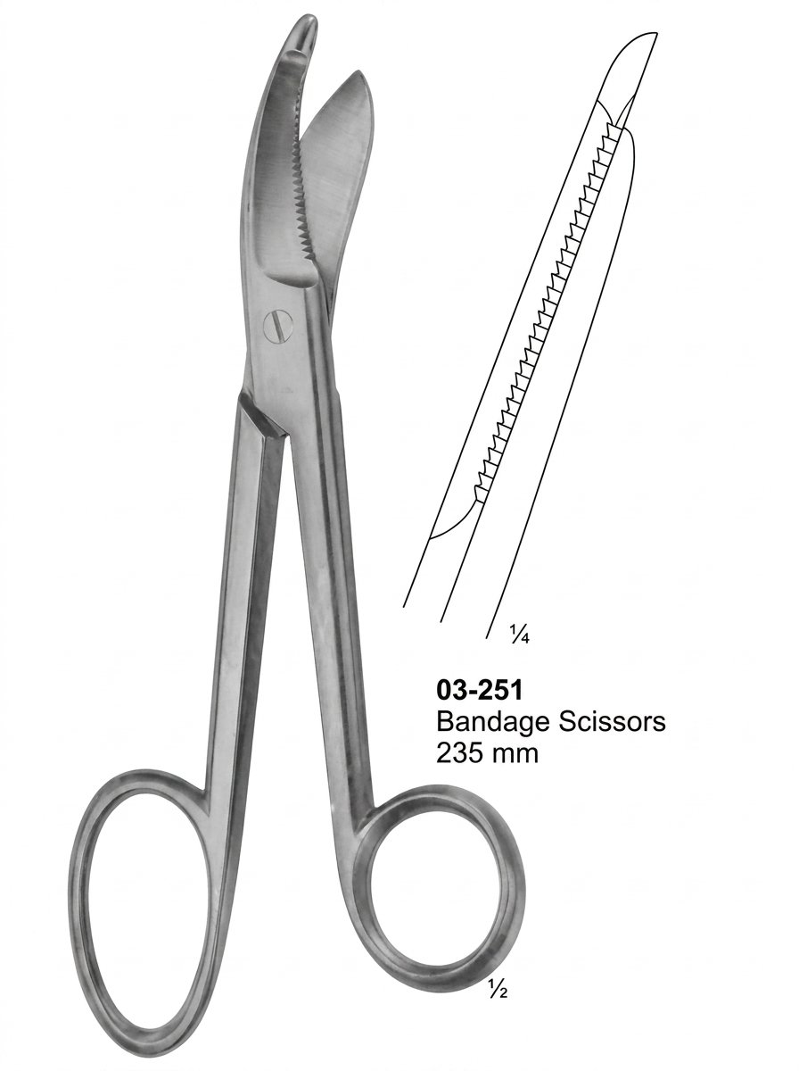 Sirgikal 03-251 Bandage Scissors Bandage Cloth and Plaster Scissors