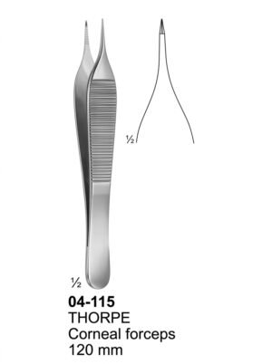 Sirgikal 04-115 THORPE Corneal forceps Delicate Dissecting Microscopic Sterilizing Forceps