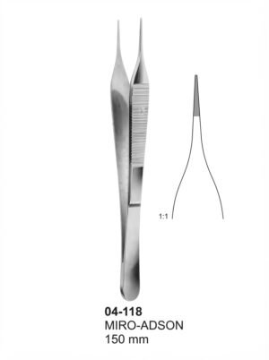 Sirgikal 04-118 MIRO ADSON Delicate Dissecting Microscopic Sterilizing Forceps