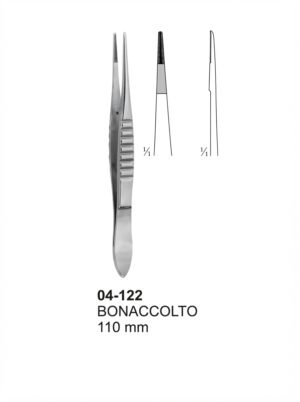 Sirgikal 04-122 BONACCOLTO Delicate Dissecting Microscopic Sterilizing Forceps