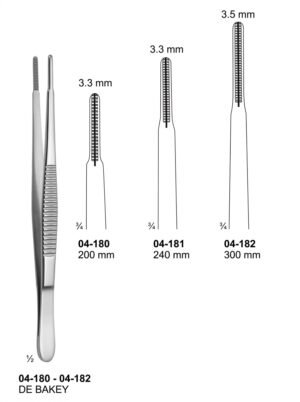 Sirgikal 04-180-04-182 DE BAKEY Forceps