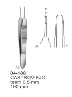 Sirgikal 04-188 CASTROVIEJO Delicate Tissue Forceps
