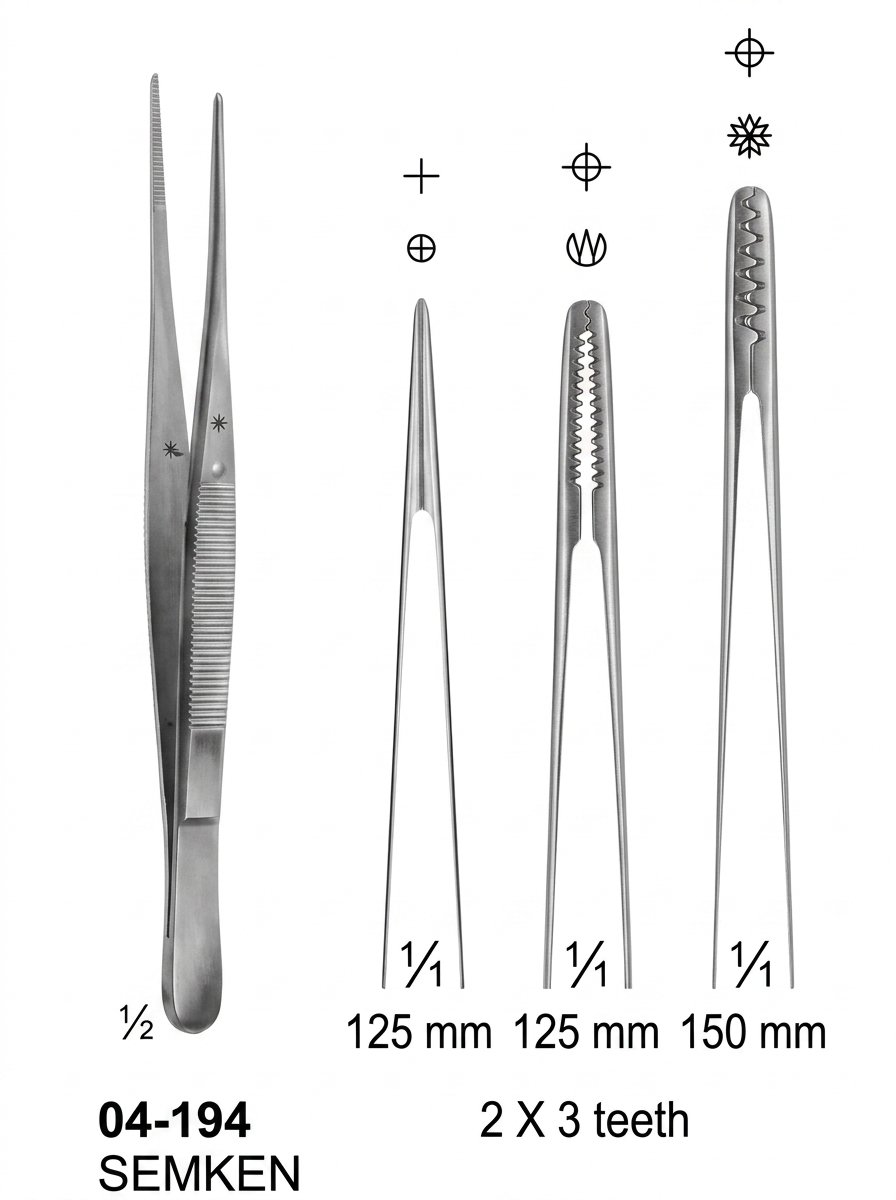 Sirgikal 04-194 SEMKEN Delicate Tissue Forceps