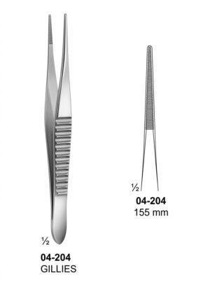 Sirgikal 04-204 GILLIES Tissue Forceps