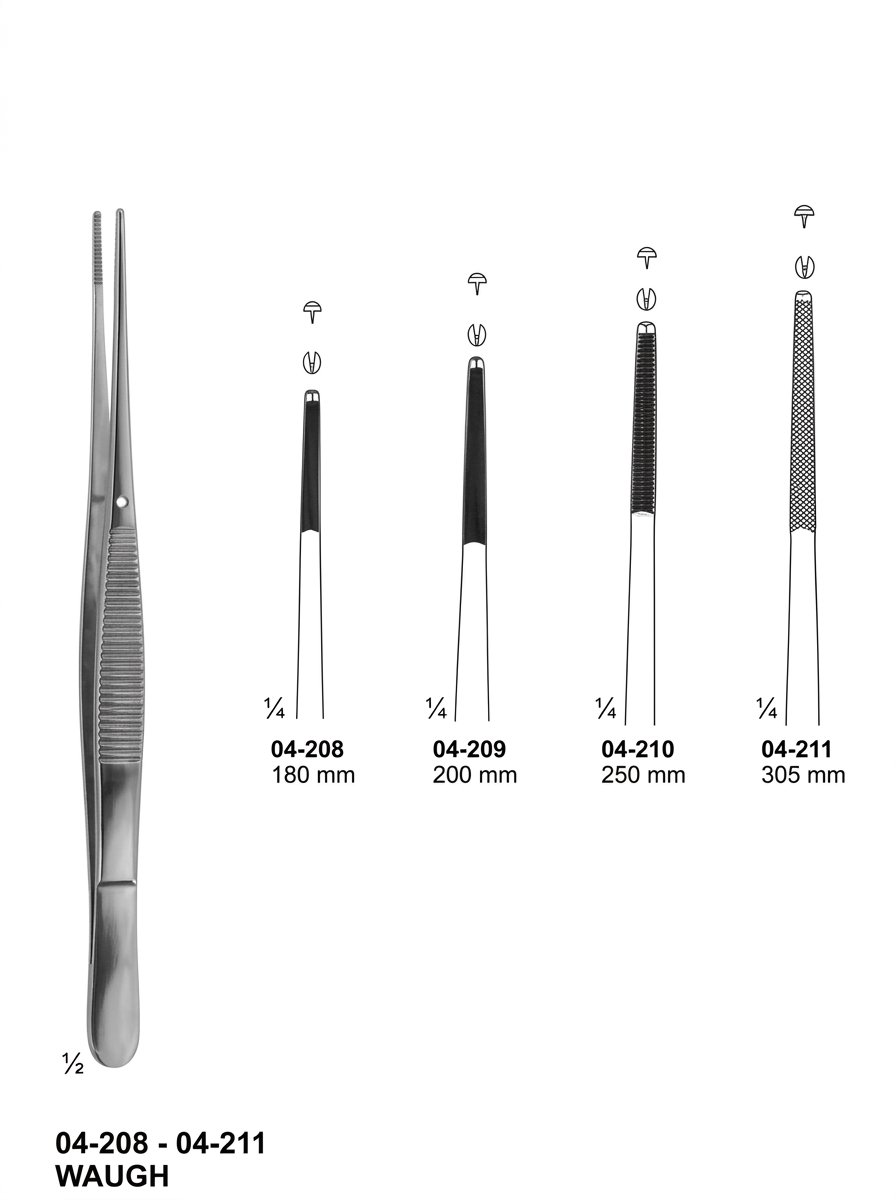 Sirgikal 04-208-04-211 WAUGH Tissue Forceps