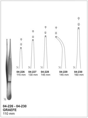 Sirgikal 04-226-04-230 GRAEFE Tissue Forceps