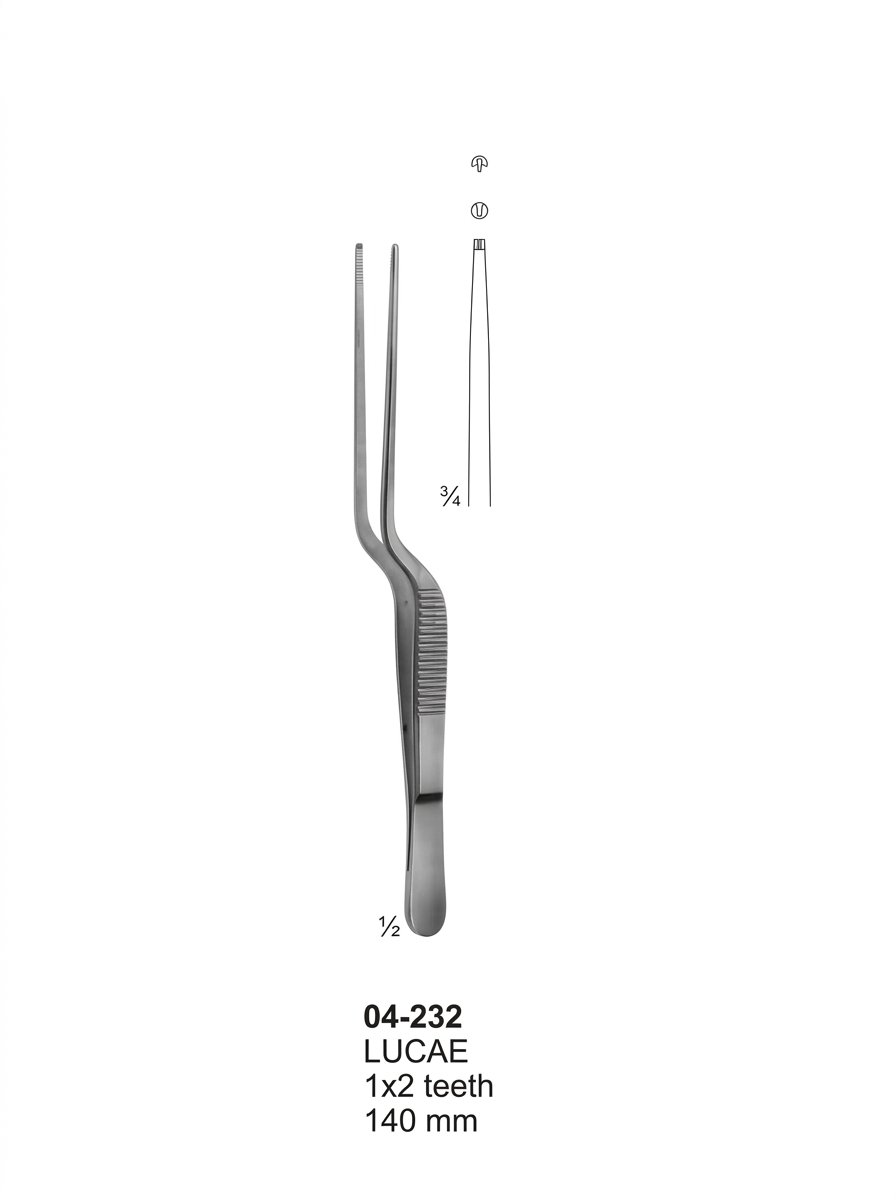 Sirgikal 04-232 LUCAE Forceps Bayonet Shaped