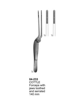 Sirgikal 04-233 COTTLE Forceps Bayonet Shaped