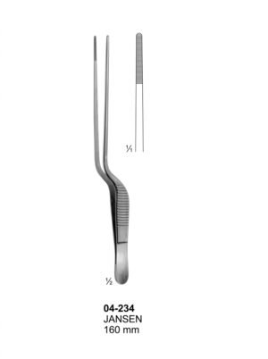 Sirgikal 04-234 JANSEN Forceps Bayonet Shaped