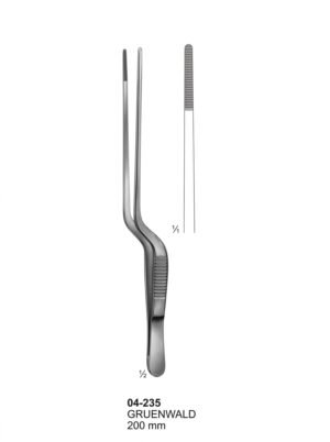 Sirgikal 04-235 GRUENWALD Forceps Bayonet Shaped