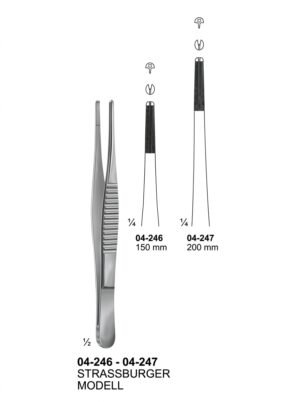 Sirgikal 04-246-04-247 STRASSBURGER MODELL Tissue Forceps Lung Dissecting Forceps