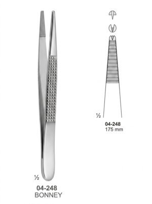 Sirgikal 04-248 BONNEY Tissue Forceps Lung Dissecting Forceps