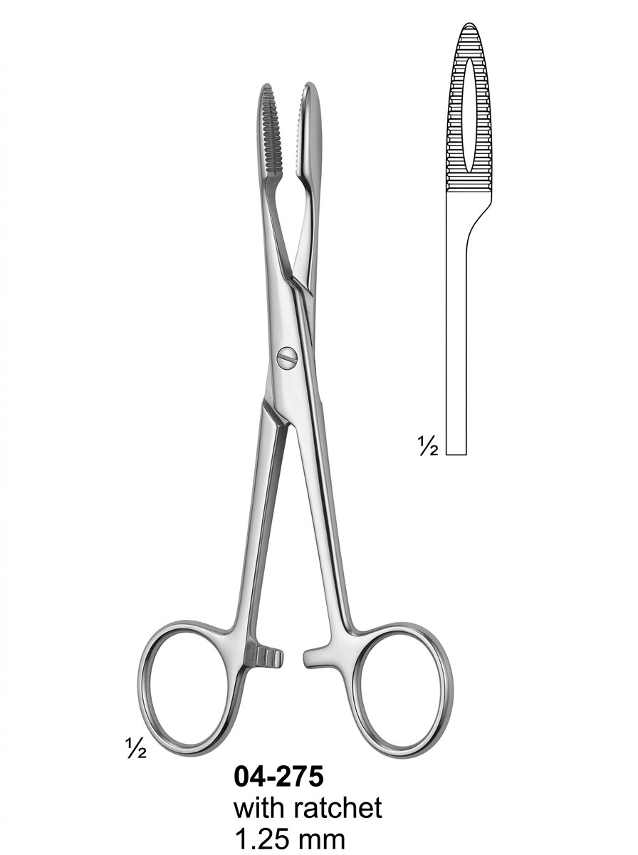 Sirgikal 04-275 with ratchet Sponge and Dressing Forceps