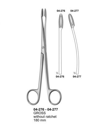 Sirgikal 04-276-04-277 GROSS without ratchet Sponge and Dressing Forceps