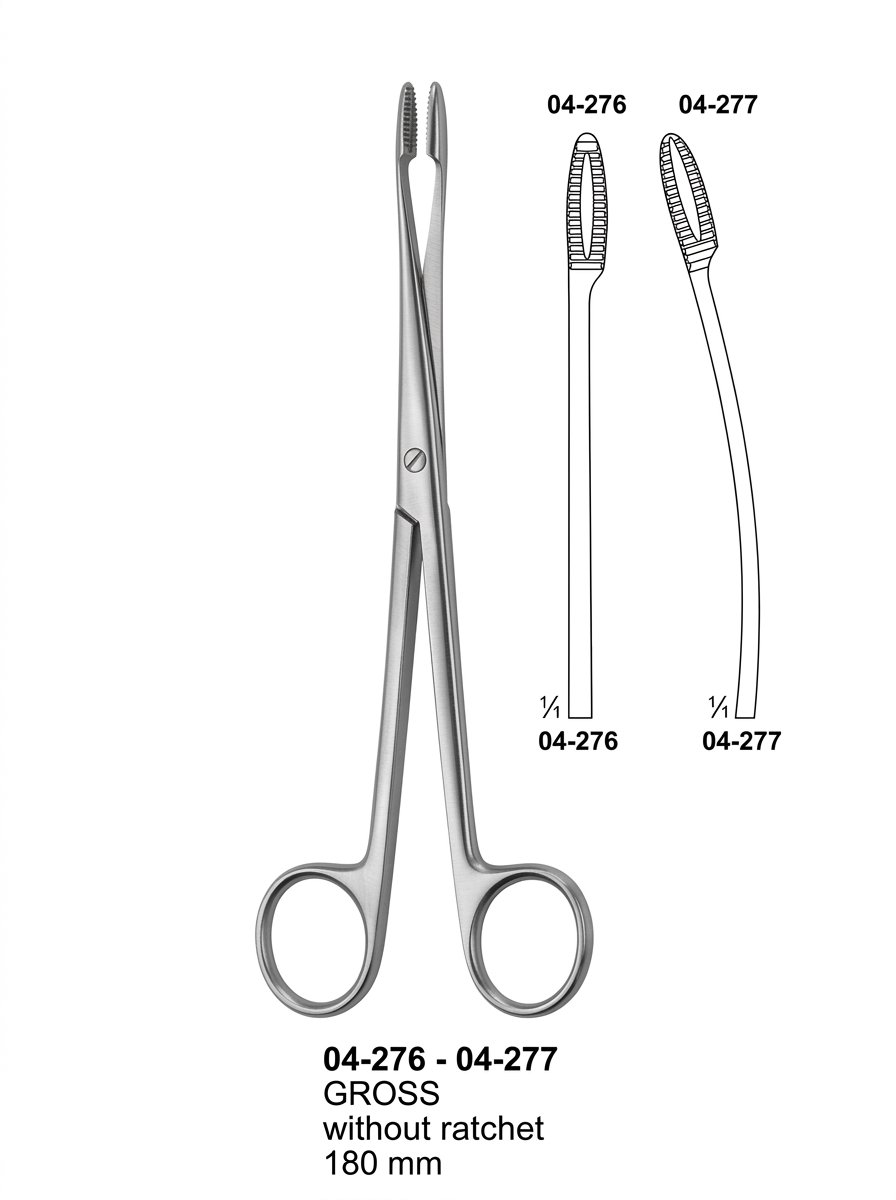 Sirgikal 04-276-04-277 GROSS without ratchet Sponge and Dressing Forceps