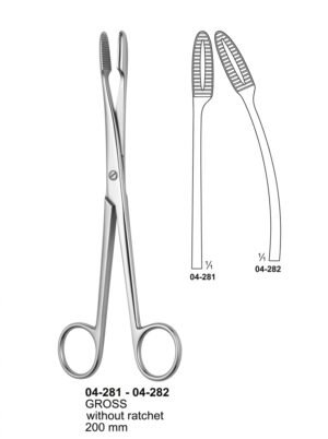 Sirgikal 04-281-04-282 GROSS without ratchet Sponge and Dressing Forceps