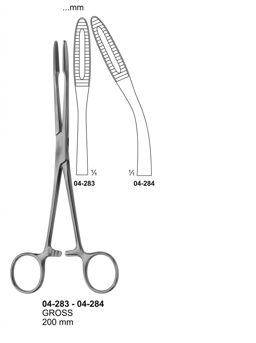 Sirgikal 04-283-04-284 GROSS Sponge and Dressing Forceps