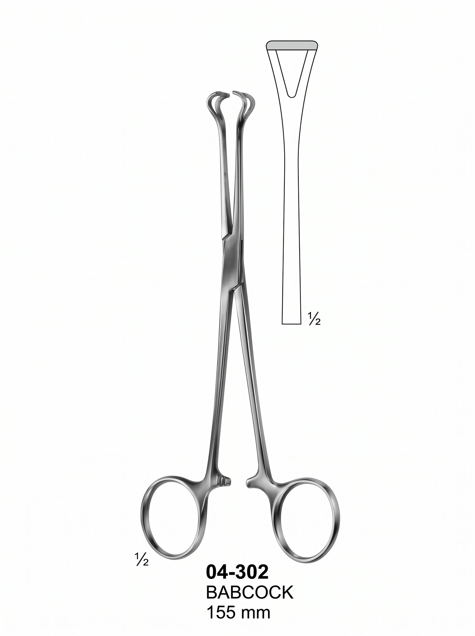 Sirgikal 04-302 BABCOCK Intestinal Grasping Forceps