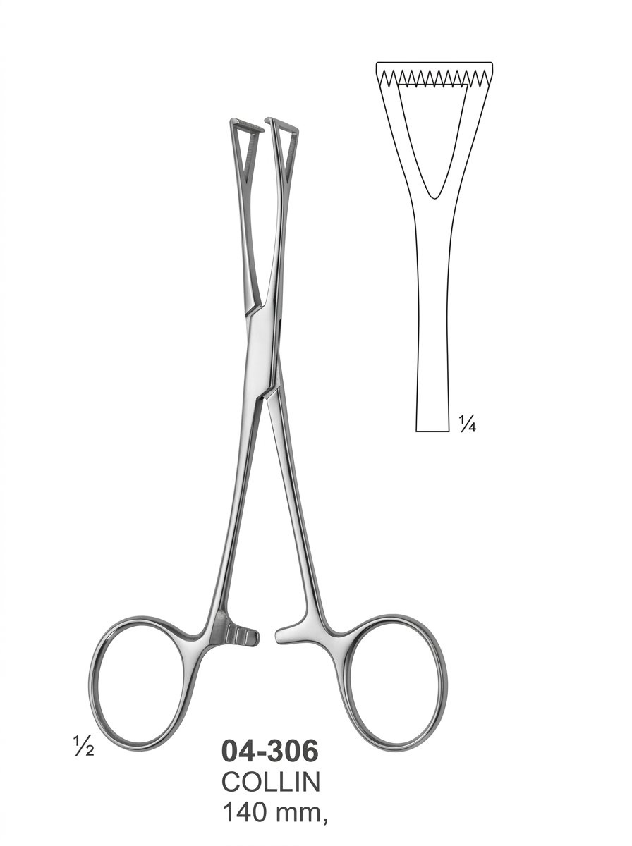 Sirgikal 04-306 COLLIN Intestinal Grasping Forceps