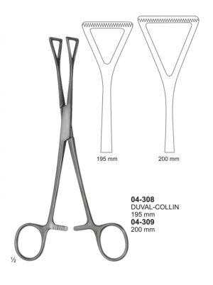 Sirgikal 04-308 DUVAL COL LIN Intestinal Grasping Forceps