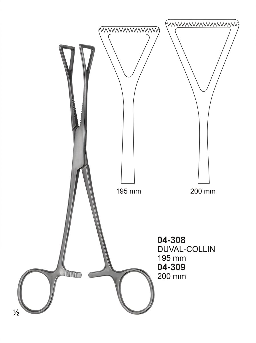 Sirgikal 04-308 DUVAL COL LIN Intestinal Grasping Forceps