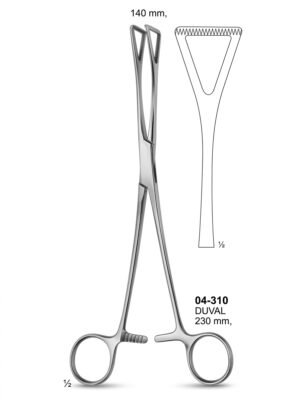 Sirgikal 04-310 DUVAL Intestinal Grasping Forceps