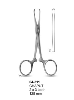 Sirgikal 04-311 CHAPUT Artery Traction and Tissue Grasping Forceps