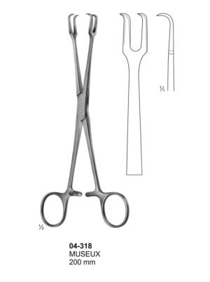 Sirgikal 04-318 MUSEUX Artery Traction and Tissue Grasping Forceps