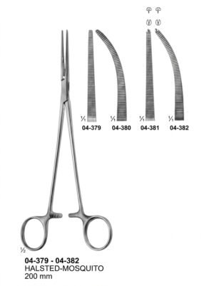 Sirgikal 04-379-04-382 HALSTED MOSQUITO Delicate Haemostatic Forceps