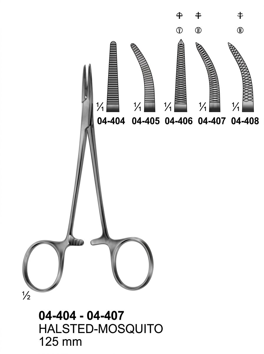Sirgikal 04-404-04-407 HALSTED MOSQUITO Delicate Haemostatic Forceps