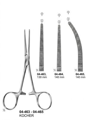 Sirgikal 04-463-04-465 KOCHER Haemostatic Forceps