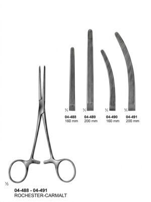 Sirgikal 04-488-04-491 ROCHESTER CARMALT Haemostatic Forceps Special Pattern Tonsil Forceps