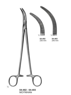 Sirgikal 04-492 04493 MOYNIHAN Haemostatic Forceps Special Pattern Tonsil Forceps