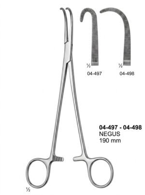Sirgikal 04-497-04-498 NEGUS Haemostatic Forceps Special Pattern Tonsil Forceps