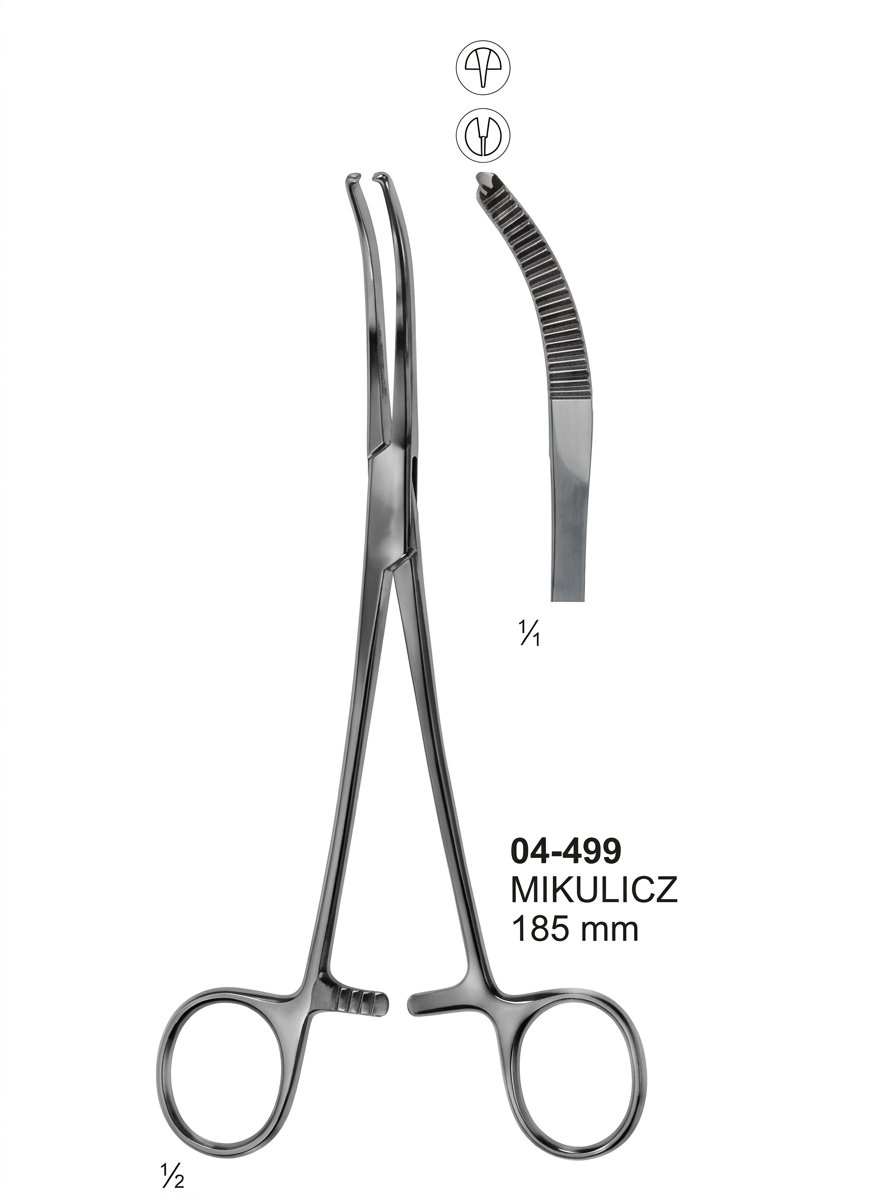 Sirgikal 04-499 MIKULICZ Haemostatic Forceps Special Pattern Tonsil Forceps