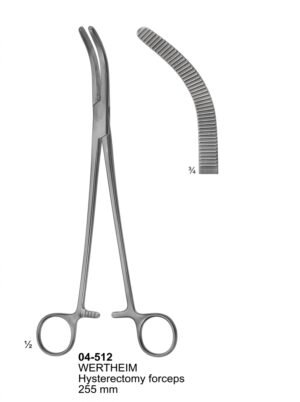 Sirgikal 04-512 WERTHEIM Hysterectomy Forceps Vaginal Clamps and Compression Forceps