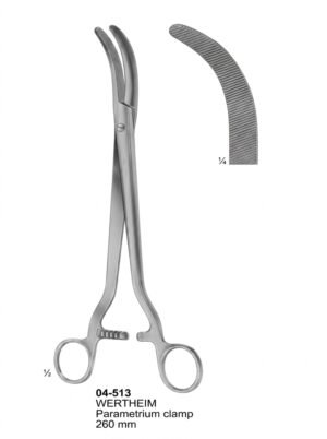 Sirgikal 04-513 WERTHEIM Hysterectomy Forceps Vaginal Clamps and Compression Forceps