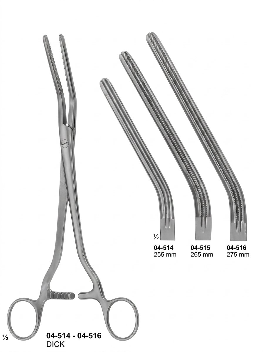 Sirgikal 04-514-04-516 DICK Hysterectomy Forceps Vaginal Clamps and Compression Forceps