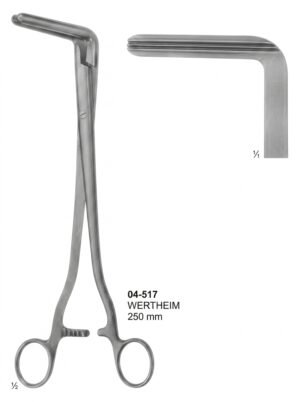 Sirgikal 04-517 WERTHEIM Hysterectomy Forceps Vaginal Clamps and Compression Forceps