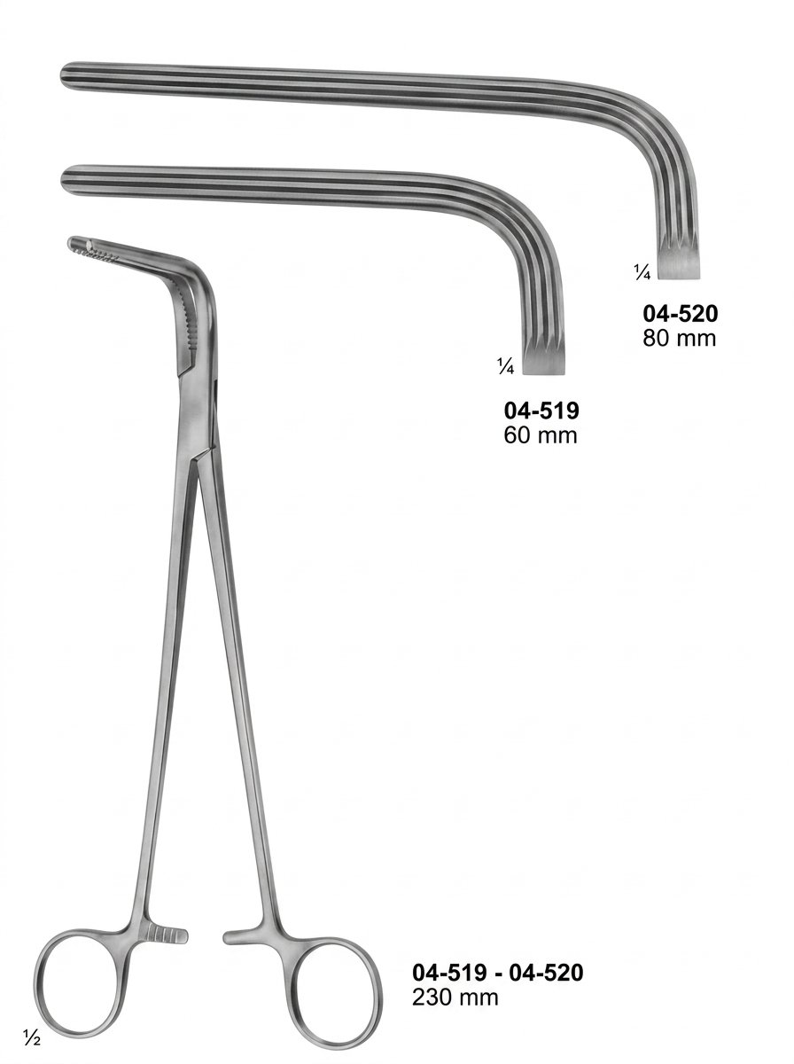 Sirgikal 04-519-04-520 Hysterectomy Forceps Vaginal Clamps and Compression Forceps