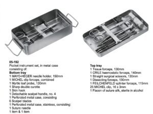 Sirgikal 05-192 Suturing Instrument Set Pocket Instrument Set