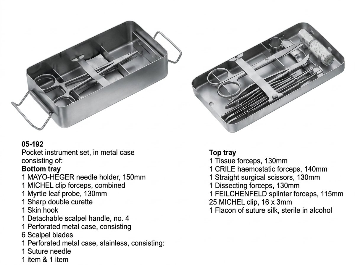 Sirgikal 05-192 Suturing Instrument Set Pocket Instrument Set
