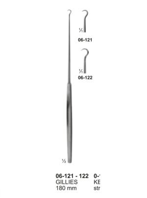 Sirgikal 06-12-1-122 06 121 122 GILLIES Fine Wound Retractors Dura and Skin Retractors